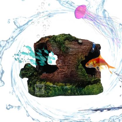 Gaurvi Enterprises Hollow Wooden Tree Hidden Space Ornaments for Aquarium Decoration Toy Aragonite Unplanted Substrate