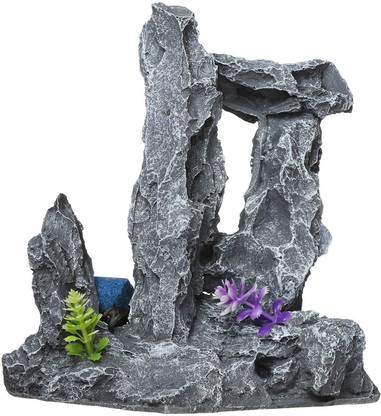 Gaurvi Enterprises Rock Stand Stone Aquarium Decoration Ornaments/Toy for Fish Tank Aragonite Unplanted Substrate