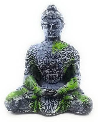 Gaurvi Enterprises Ancient Look Buddha Statue for Decorations or Fish Tank Aragonite Unplanted Substrate