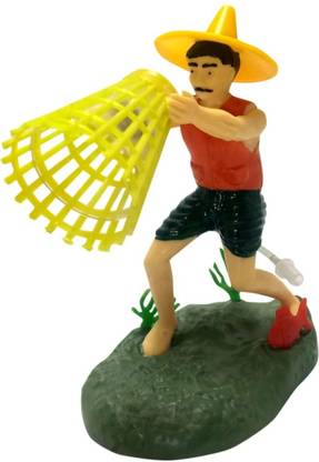 Mistletoe Bask man Toy fisher man Aquarium or Fish Tank Decoration Laterite Unplanted Substrate