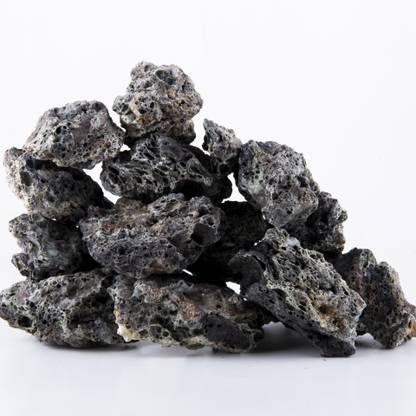Creative Frogs Aquarium Lava Rock 1kg River Rock Unplanted Substrate (Black, 1 kg) River Rock Unplanted Substrate