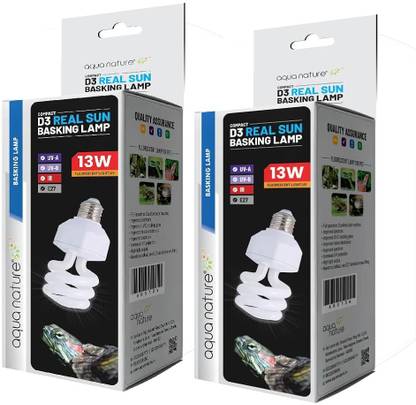 Aquanature UVB+UVA 220-240v Halogen for Turtle Reptiles Real Sun Basking Lamp 13wx2 Aquarium Tool