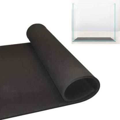 VAYINATO Aquarium Rubber Mat for Fish Tank Base Safety, 90cm x 30cm | Black Aquarium Tool