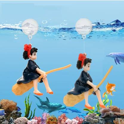 VAYINATO 2 Pcs Floating Little Witch Aquarium Decorations Landscaping Fish Tank Toy Aquarium Tool