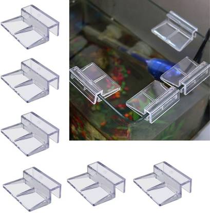 VAYINATO 6 Pcs (6MM) Acrylic Aquarium Fish Tank Glass Clossing Top Lid Cover Support Clip Aquarium Tool