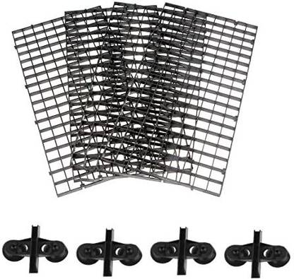 VAYINATO 4 Pcs Egg Crate Tray and Black Divider Clip For Fish Tank Aquarium Tool