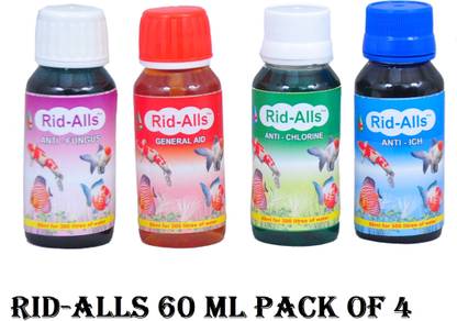ALLYAQUA ANTI ICH CHLORINE GENERAL AID FUNGYS (60 ml each ) Aquatic Plant Fertilizer