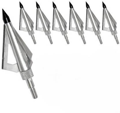 Redoak Broad and Heads,3 Archery Tip - 125 g - Silver - 6pc Pack Archery Kisser Button
