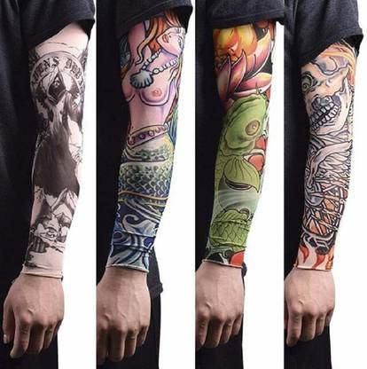 Kolva Protection Tattoo Arm Sleeves for Dust and Pollution Protection -( Multicolur), Nylon Arm Warmer