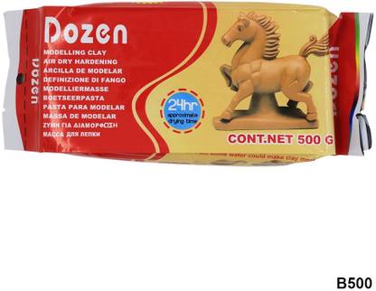Vintager Dozen Modelling Clay 500 g Pack of 1 (Brown) Art Clay