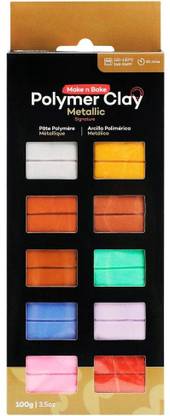 ART RANGER Make n Bake Polymer Clay Signature Metallic 100g (3.5oz), Art & Craft Art Clay