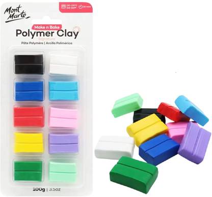 Qalam Kaari Make n Bake Polymer Clay 10pce, Modelling Clay, Art And Clay Art Clay