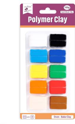LITTLE BIRDIE Make N Bake Polymer Clay Brights 10 color X Each 10gm 1Pk Art Clay