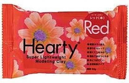 Padico Hearty Color Clay, Air Dry Super Light Weight Soft Clay Red 50g PACK OF 1 Art Clay