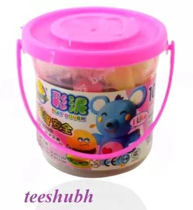 Teeshubh Premium Clay Bucket of 12 Clay Stick Art &Craft With Good Quality Moulding Toys. Art Clay