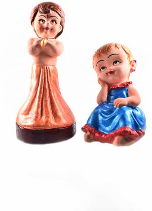 ATNAYAJ Handmade Clay Cartoon Characters Chhota Bheem & Chutki for Kids Art Clay