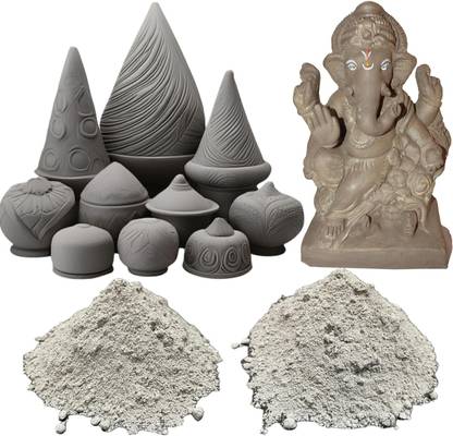 Quinno Shadu Mati Clay - Eco-Friendly Clay for Ganpati Idol Making at Home Art Clay