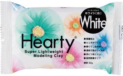 Padico Hearty Super Light Weight Modeling Clay 50g Color White (Japan Import) Art Clay