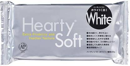 Padico Hearty Soft Air Dry, 200 Gram, White Modeling Clay, 200g Art Clay
