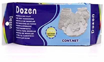 goodiebox Dozen White Natural Air-Dry Clay- Non-Toxic Self Hardening Modeling Clay Art Clay