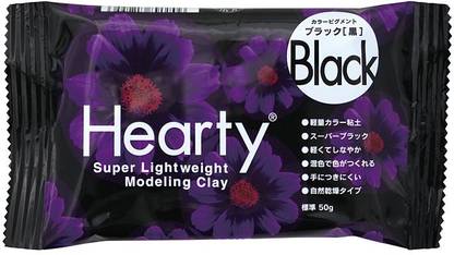 Padico Hearty Color Clay 50g Black Color Pack of 1 Art Clay