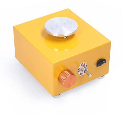 Yellow Tommy Variable Speed Mini Electric Pottery Wheel Machine | Yellow | With Tool Set & Art Clay