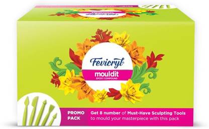Fevicryl Mouldit & Tools | Clay & Tool Set for Artists, Students, Hobbyist Art Clay