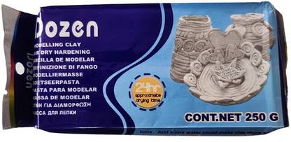 Chrome Dozen Natural Air-Dry Hardening Clay, White Modelling Art Clay