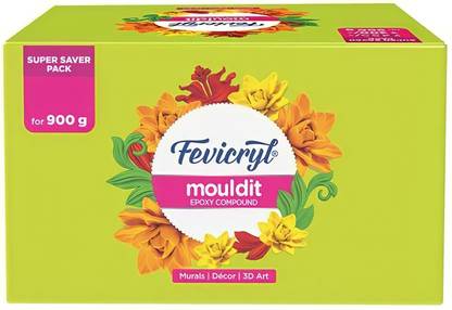 Fevicryl Mouldit 900 gm 450g Hardener 450g Resin Art Clay