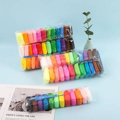 Kraft Collections Multicolor Color Fluffy Foam Clay with Tools,Super Light DIY Clay Art Clay
