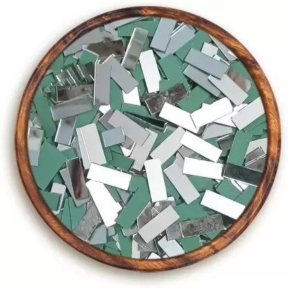 BDRMKH Rectangle Shape Mirrors for Craft Work-Mud Art, Lippan Art, Mandala Art 100 Pcs