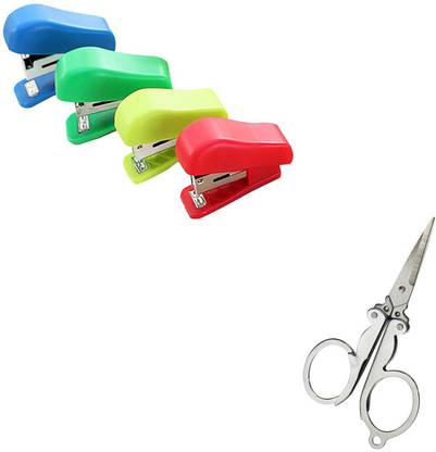 Sharum Crafts Stapler Small 2Pc & Folding Scissor