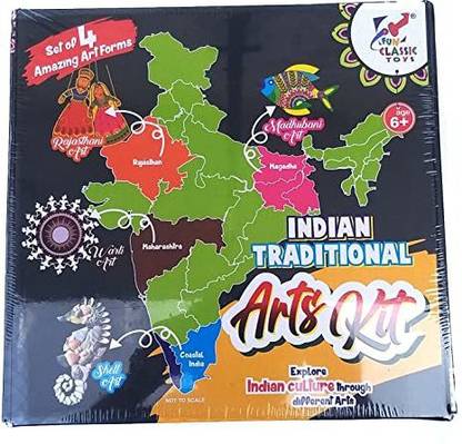 PROSPO Indian Traditional Arts Kit, Set of 4 Amazing Art Forms