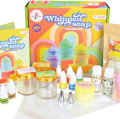 Kalakaram Whipped Soap Making Kit, Make 3 Pretty Jar Whipped Soaps