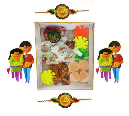 Dhinchak Complete Rakhi making DIY kit for kids best for school homeworks