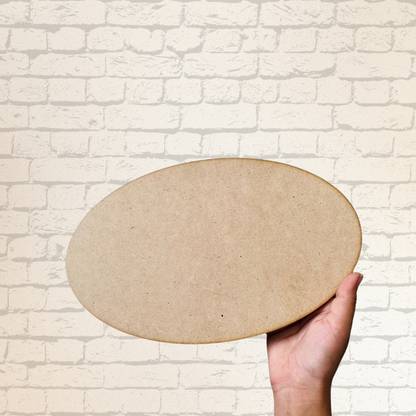 J & M ART MDF Plain Oval Shape