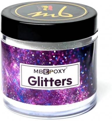MBEPOXY Epoxy Resin Glitter Brilliant Color Shake Non Toxic Intense Shine White