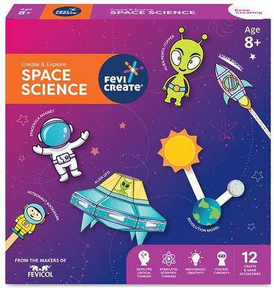Fevicreate Space Science Kit, DIY Art & Craft Set, Includes Space Themed Activities & Game