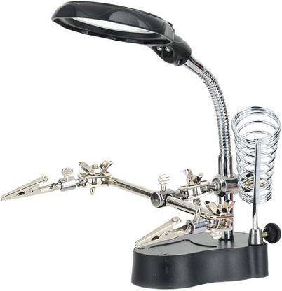 Lyla LED Light Hands Free Magnifier Magnifying Glass Stand Soldering Station, 3.5X 65