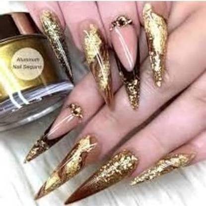 A.K COLLECTION Gold leaf flakes resin art free tweezer 30g gold,silver,copperB-126