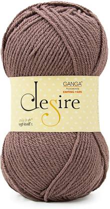 GANGA Desire Hand Knitting and Crochet yarn (Cappuccino) (200gms)