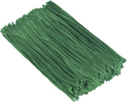 Batricher 100 Pcs Pipe Cleaner for Craft, Hobby, Fun, DIY Accessory Dark Green