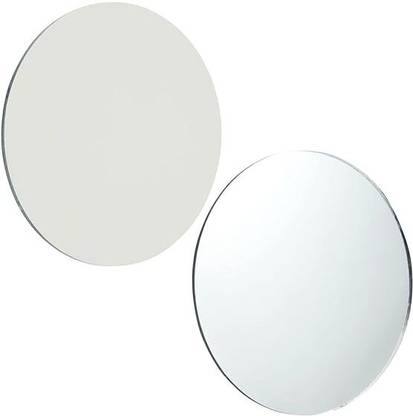 VINAYAK GALLERY Round Circle Glass Mirror Acrylic for Painting, Lippan/Mud Art (30 Pcs, 3 Inch)