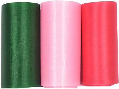 ASIAN HOBBY CRAFTS 3 Inch Satin Ribbon (3 meter) 3 Colours
