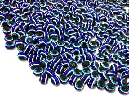 Airtick Pack of 50 Gram (100 Pcs Approx) Evil Eye Bead Artificial Jewelry Craft Material