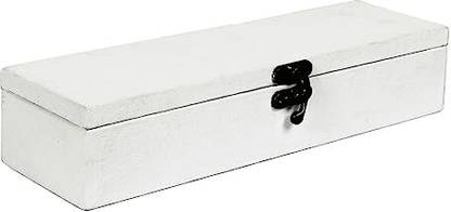 LITTLE BIRDIE Paintable Canvas MDF Box With Latch L10 X W3 X H2 Inch 1Pc AR