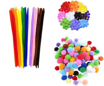 MOREL N-PIPE CLEANER & POMPOM ART & CRAFT SET 2O PIPES AND 30 MIX
