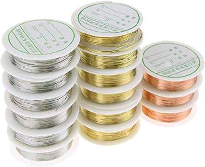 DIY Craft Gold, 3 Rolls 0.4MM, New 0.3/0.4/0.5/0.6/0.8/1MM Silver Gold Copper Wire Craft