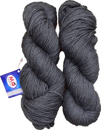 M.G Enterprise Knitting Yarn Martina Wool, Crave Wool Grey 200 gm Best Used with Knitting Needles, Crave Wool Crochet Needles Wool Yarn for Knitting.