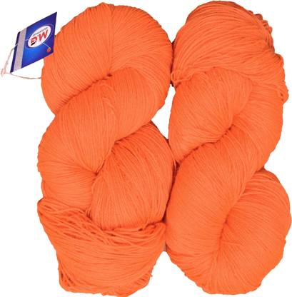 M.G Enterprise Knitting Yarn 3 ply Wool, Orange 200 gm Best Used with Knitting Needles, Crochet Needles Wool Yarn for Knitting.